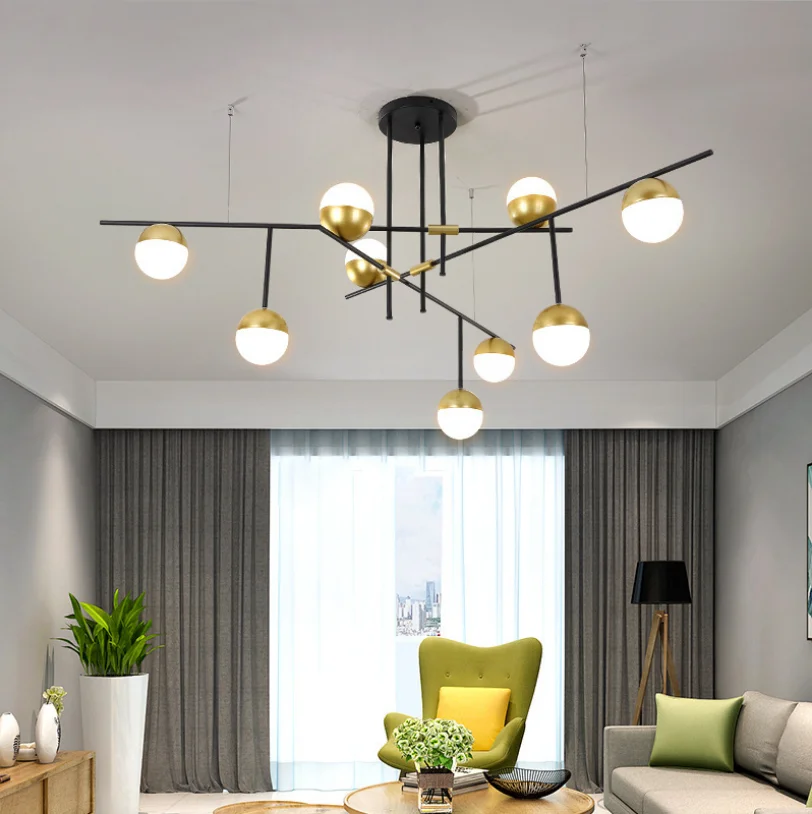 

Postmodern/LED/nut metal creative personality living room simple Nordic restaurant loft atmospheric decorative chandelier