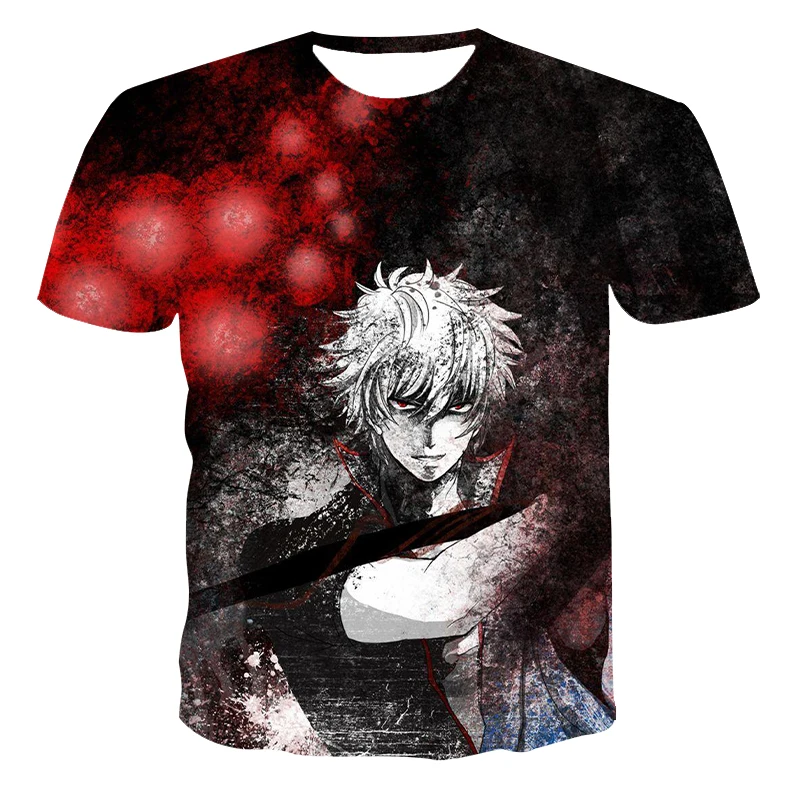 

Men's Summer New 3D Cartoon Character Gintama Print T-Shirt Casual And Comfortable Classic Fashion Short-Sleeved Tee Customized