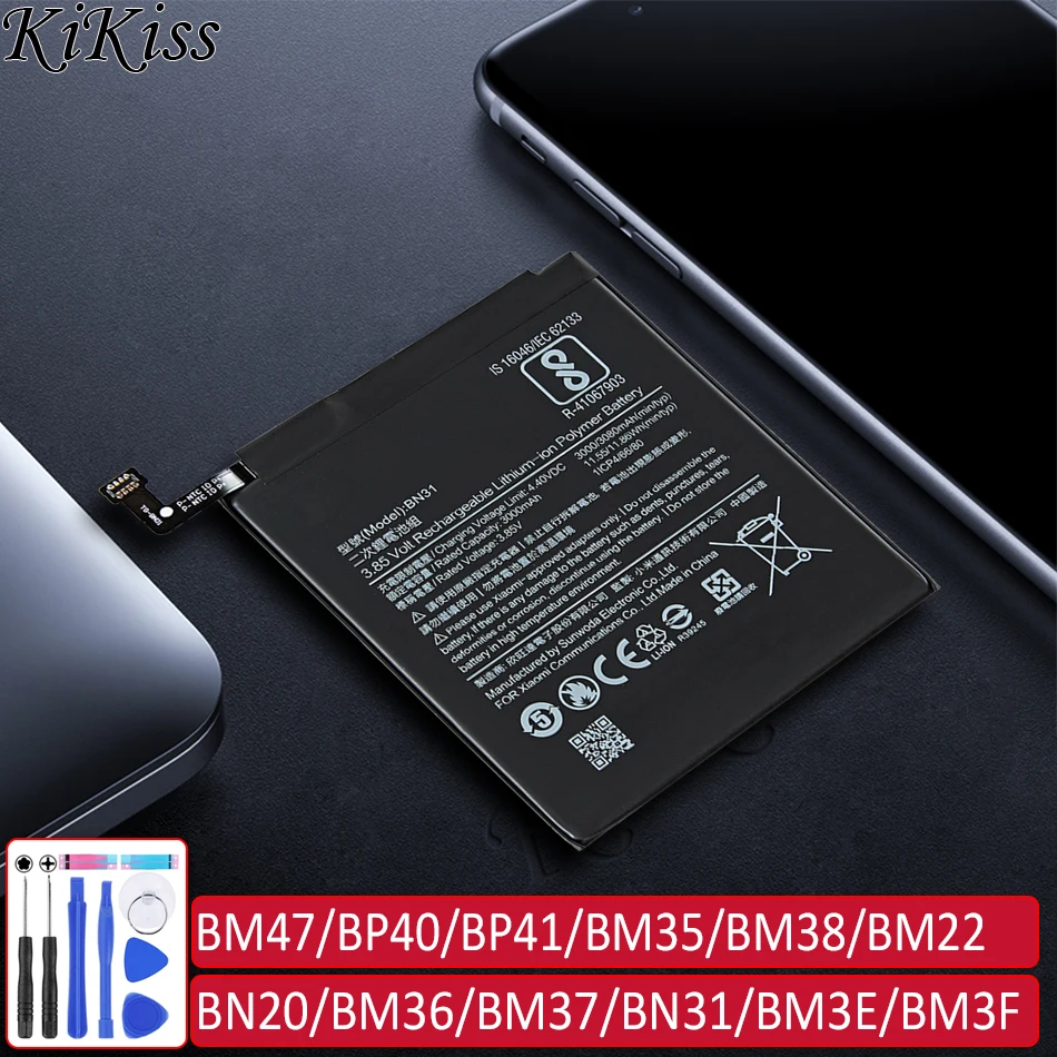 

BN30 BN31 BM47 BM3E Battery For Xiaomi (mi/Redmi) 3 3S 4 4C 4i 4S 4X 4A Pro Prime 5 Plus 5C 5S 5A 5X 6 6X 6A 7 8 Lite 9 SE 9T