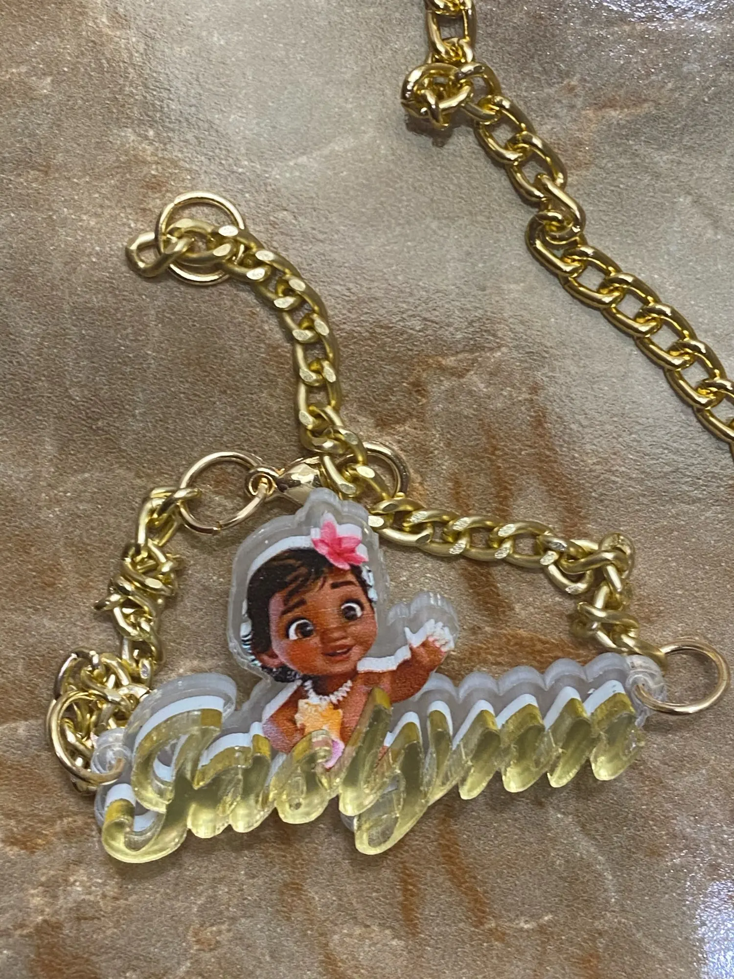 

Gosun Personalised Custom Name Character Unicorn Necklace Kids Bamboo Earrings Cartoon Bracelet Children Jewelry Set