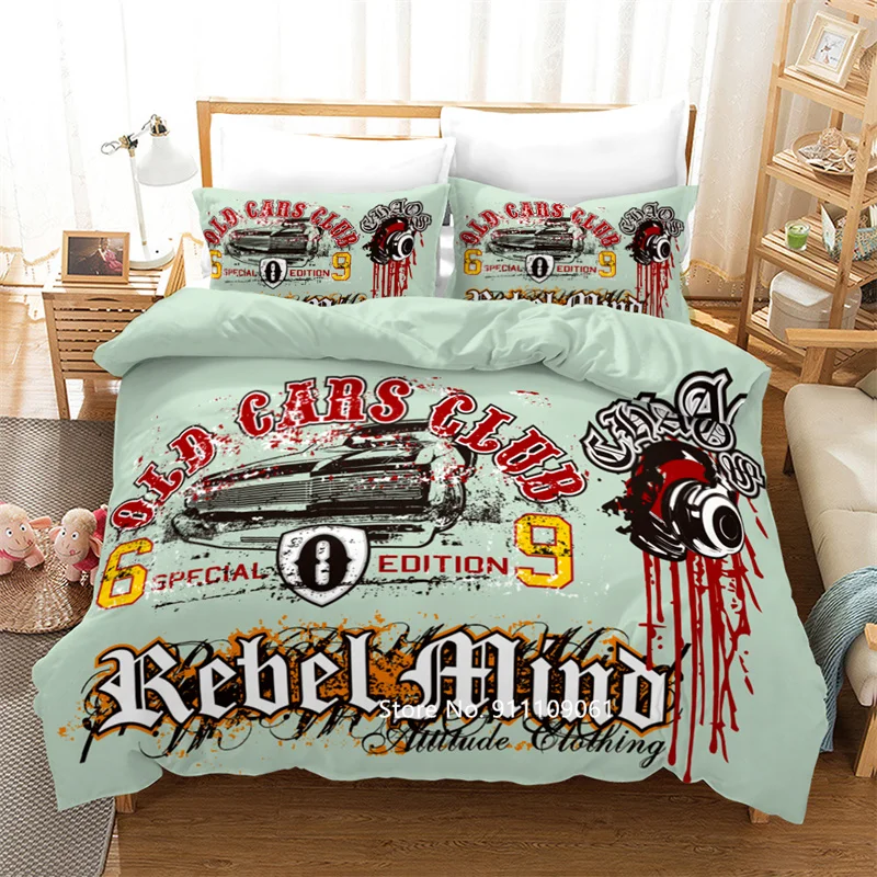 

Комплект постельного белья из 2-3 предметов, Забавный крутой пуховой комплект для мальчиков, Королевский размер, покрытая наволочка, украшен...