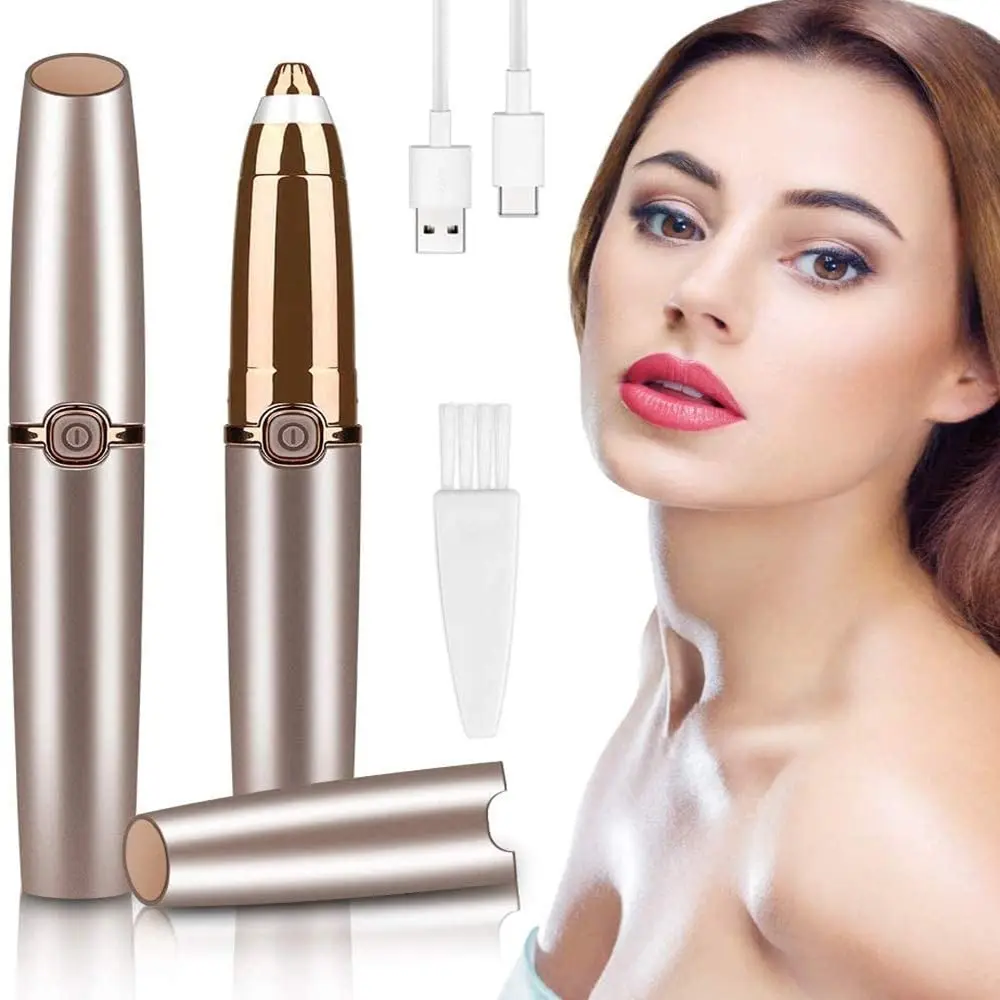 

Перезаряжаемая Бритва для удаления волос бровей безболезненно-точная Бритва для бровей тример инструмент для лица и губ для носа и лица уда...