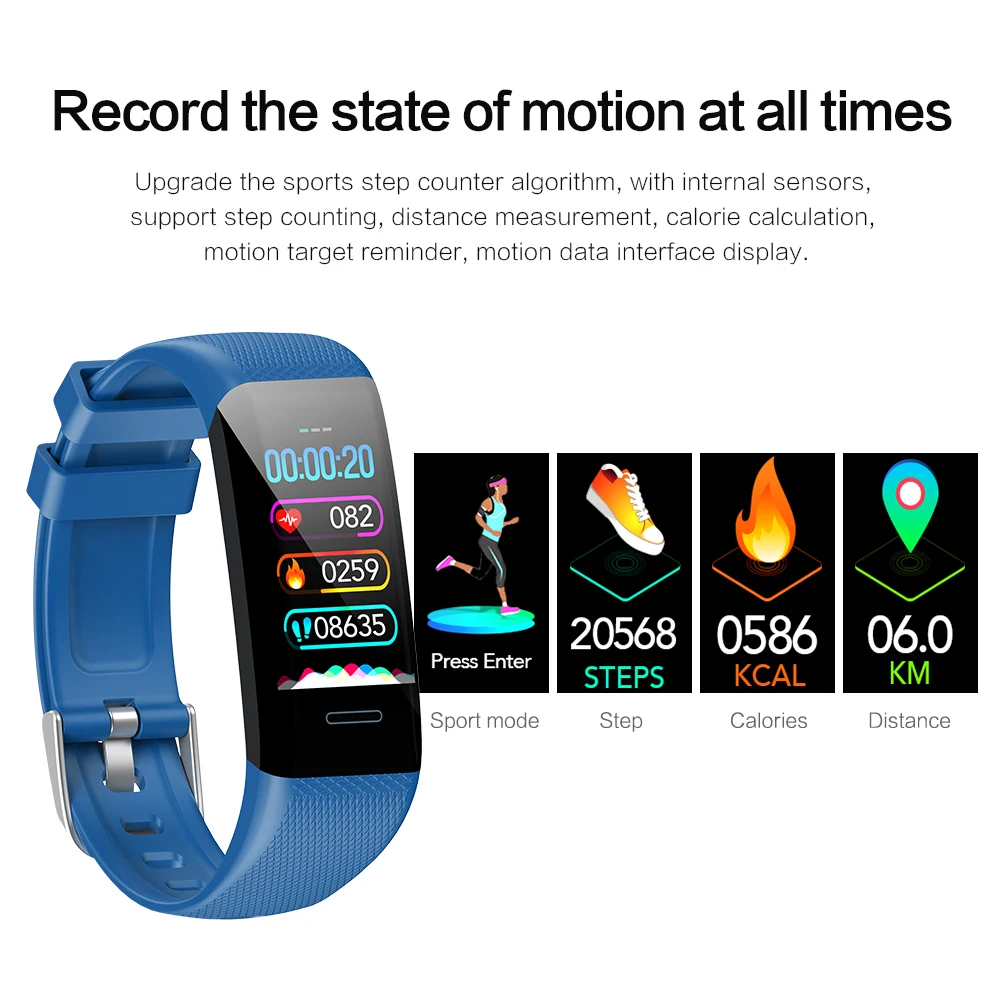 2020 new high-end fashion casual men's and women's smart watches pedometer heart rate health bracelet outdoor sports watch
