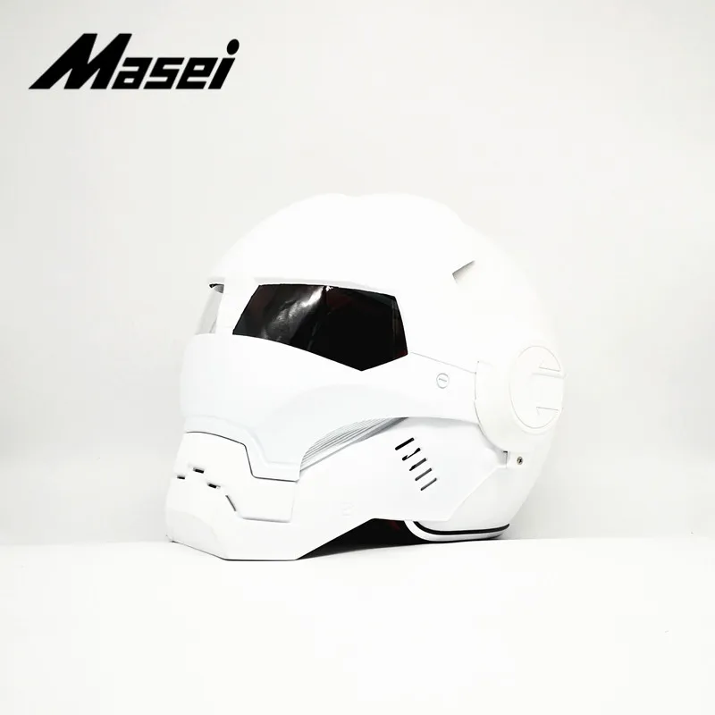 Masei шлем Железного человека moto rcycle шлем половина шлем с открытым лицом шлем-каска moto cross дополнительная наклейка для автомобиля casco moto белый