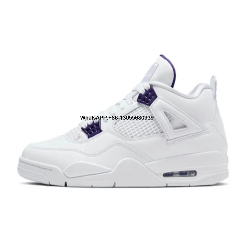 

New 4s Black Cat Basketball Shoes 4 Union What The Withe Cement Men Women Sneakers Bred Sports Trainer