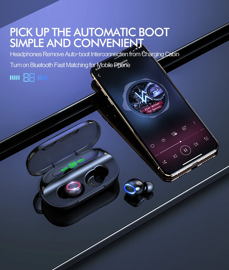 Беспроводные bluetooth-наушники ROCK HD с объемным стерео шумоподавлением, игровая гарнитура с микрофоном, водонепроницаемые наушники