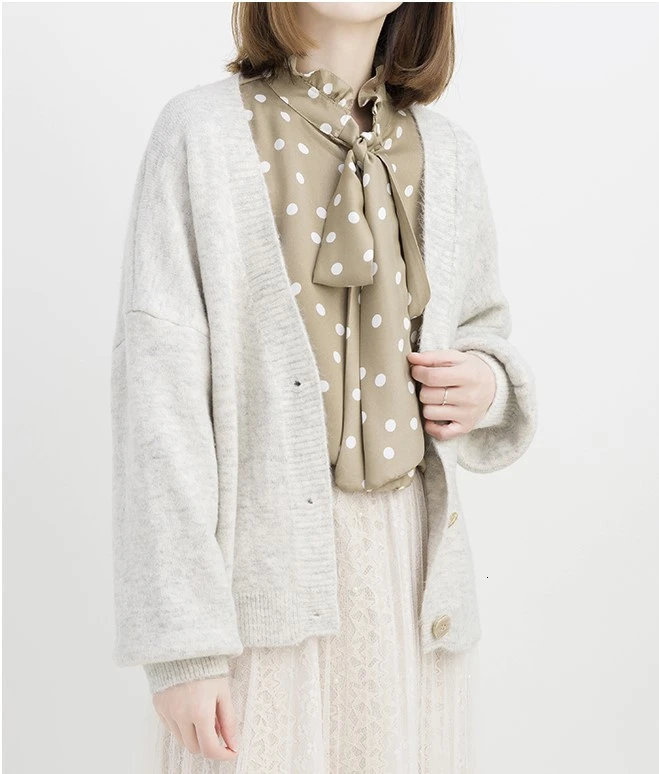 

PEONFLY Cardigans Women Long Sleeve Sweaters Winter Casual Loose Cover up Tops Autumn Female Solid Wool Warm Sweaters Fashion