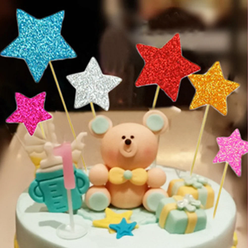 5 шт./лот милая Корона звезда топпер для торта на день рождения милый торт флаг