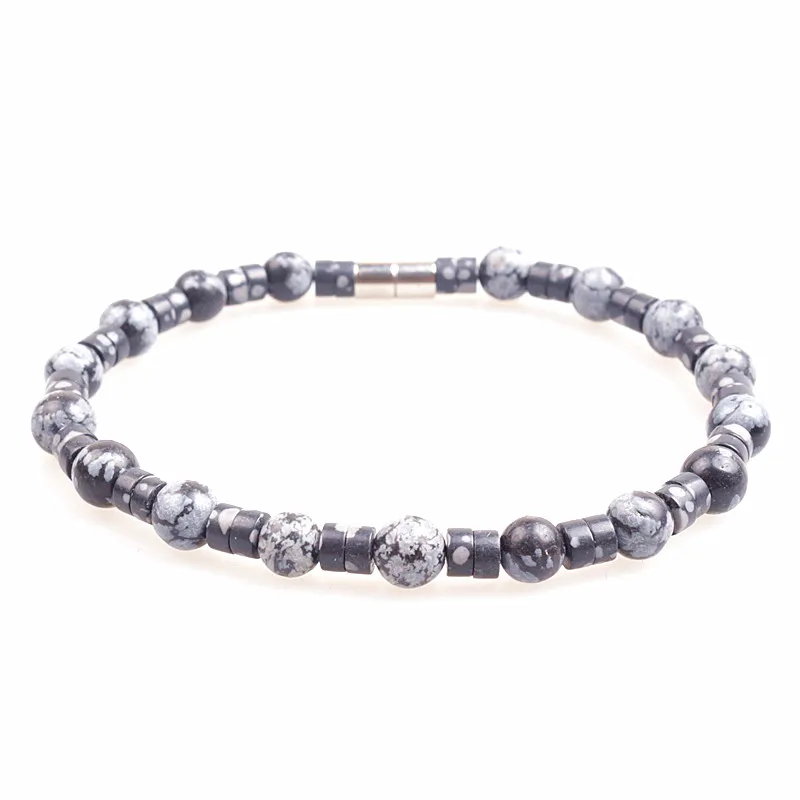 Уникальное ожерелье браслет для мужчин 6 мм бусины из натурального камня и