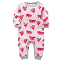 honeyzone infantil menina cute watermelon print roupas newborn baby girl clothes 0 3 months baby girl outfit toddler pink romper