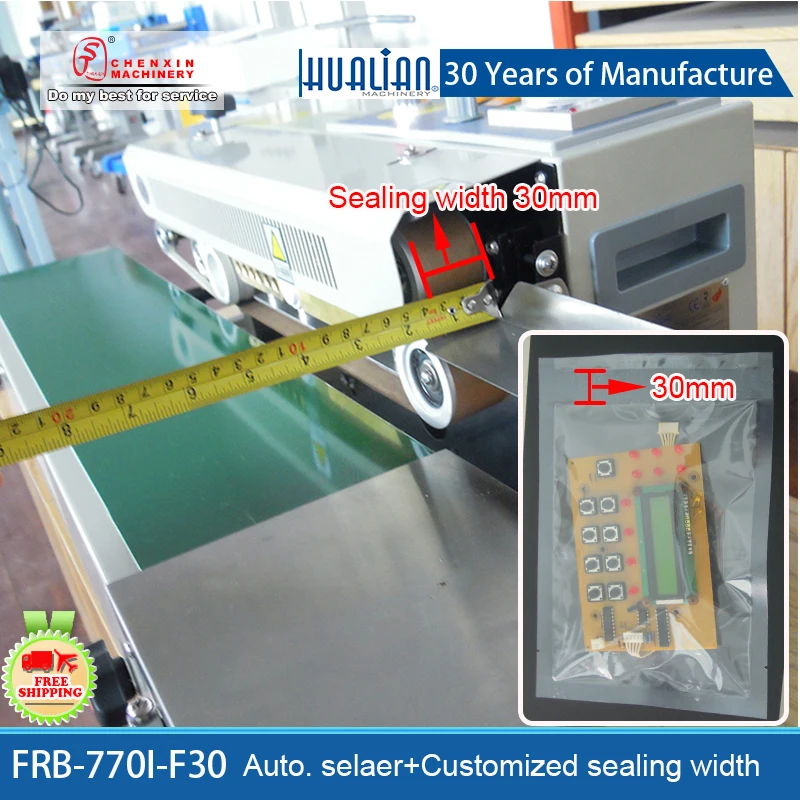 

FRB-770I-F30 Automatic sealing machine Continuous hualian Sealer Plastic film bags sealer machine Plastic bgas SealerMask packag
