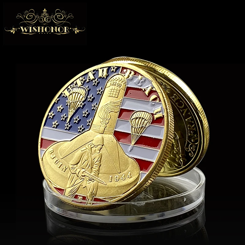 Популярная сувенирная монета 40*3 мм времен норманской войны 1944 года Пляжная