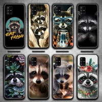 animal raccoon art phone case for samsung galaxy a52 a21s a02s a12 a31 a81 a10 a30 a32 a50 a80 a71 a51 5g