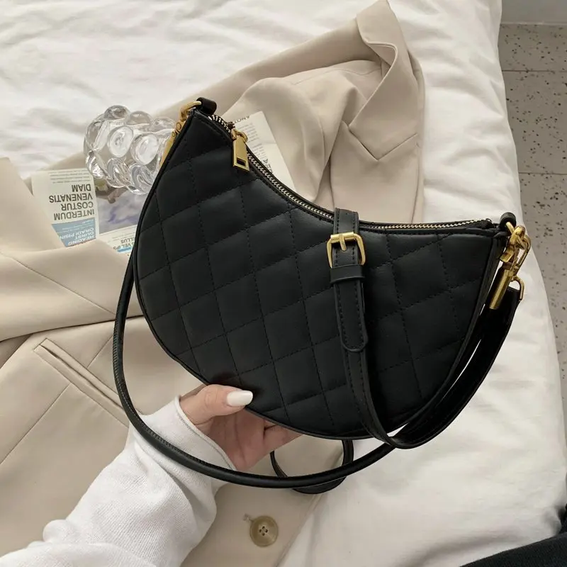 

Дизайнерские однотонные кожаные сумки через плечо с узором в клетку для женщин, новинка 2021, сумки и кошельки, сумка-мессенджер через плечо