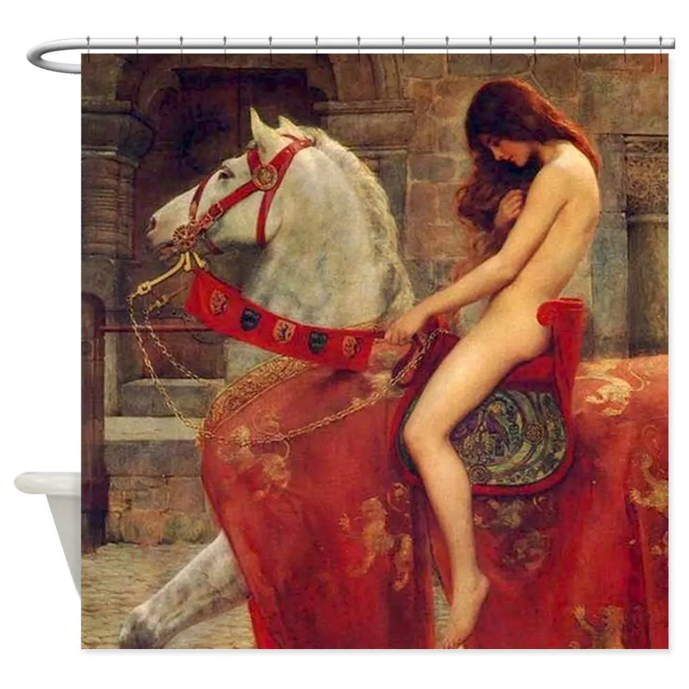Декоративная тканевая занавеска для душа John Collier Lady Godiva | Дом и сад