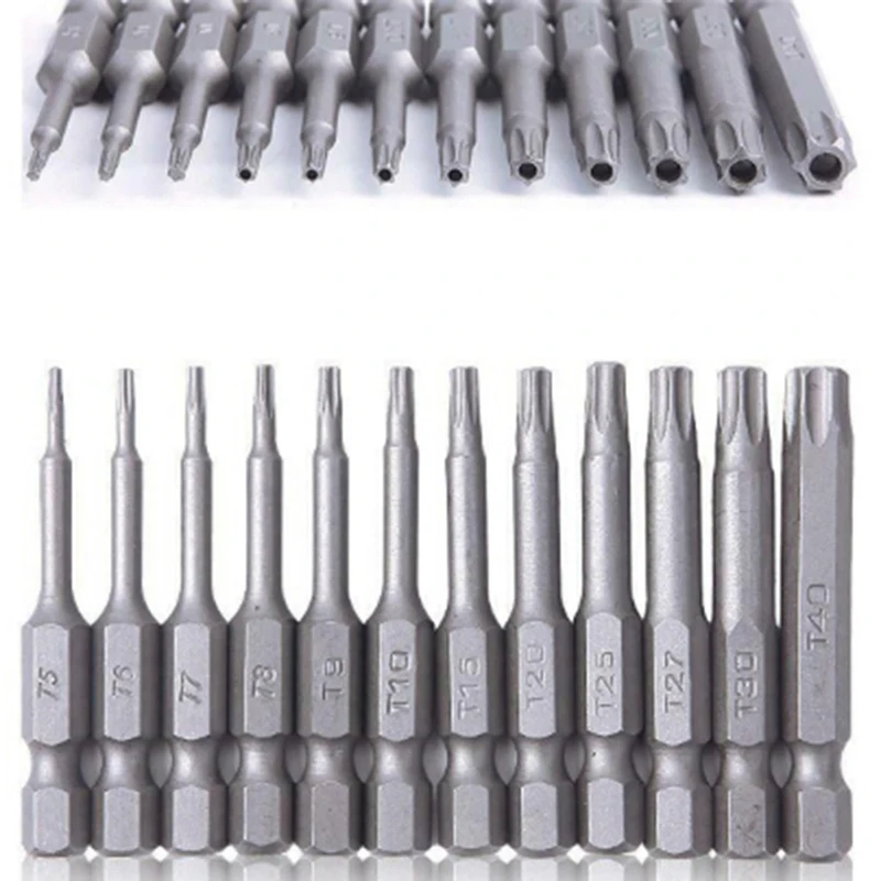 

12 шт./компл. 50 мм, 4,5-дюймовые магнитные звездообразные отвертки, биты, набор магнитных звездообразных отверток, оптовая продажа