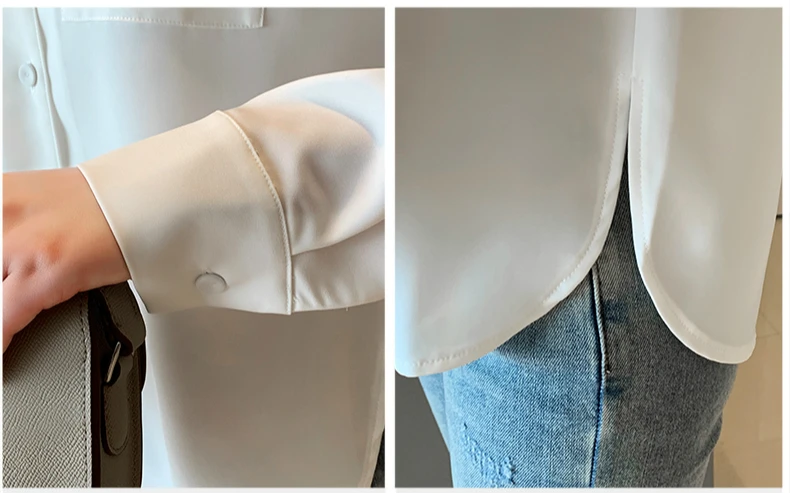 Для женщин s Топы и блузки с v образным вырезом офисная блузка топы белого цвета