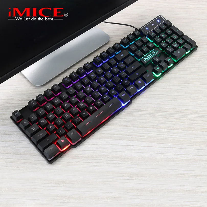 Проводная игровая клавиатура iMice механическая геймерская на английском/русском