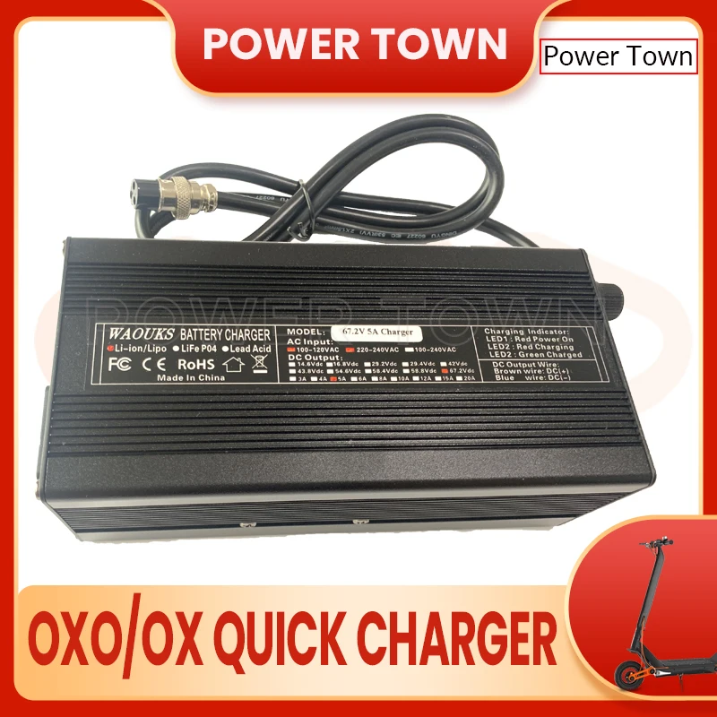 Quick Charger for OXO OX electric scooter 67.2V 5A | Scooter Parts &amp Accessories