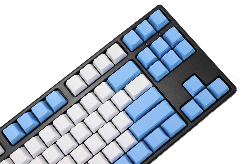 Пустые 87 ключей ANSI ISO раскладка толстые PBT Keycap Белый Синий капли цвета соответствующие брелки OEM