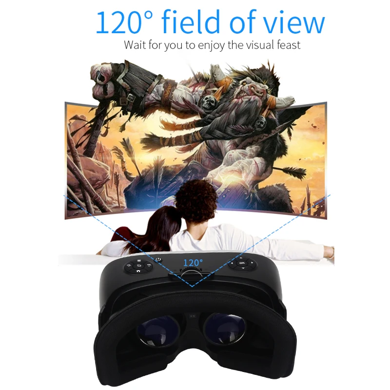 2K HD Wi Fi HDMI видеобокс умные очки 5 ƉG ОЗУ Android Виртуальная реальность все в одном VR