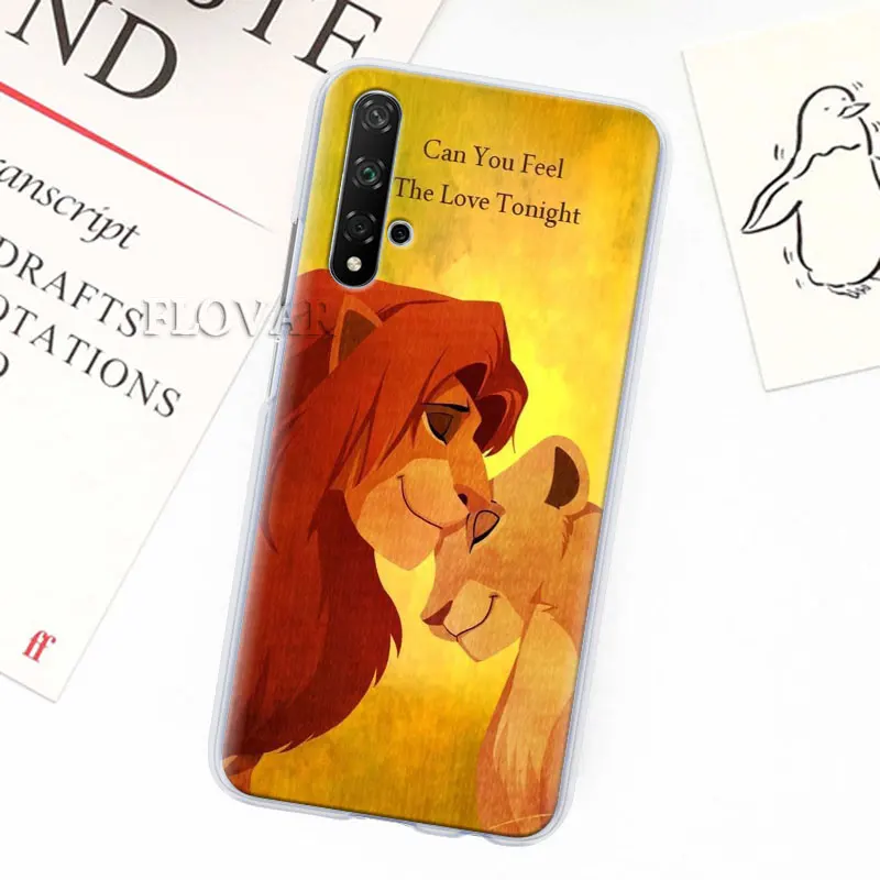 Чехлы для телефонов Lion King Simba для huawei Y5 Y6 Y7 Y9 Honor 20 Lite 8X 9X Pro View 20 жесткий чехол