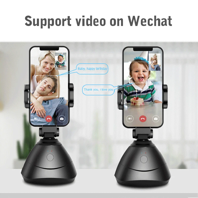 All-in-one Selfie Video Smart Shooting Camera Automatically Face Object Tracking 360°Horizontal Rotation Phone Mount Stabilizer |