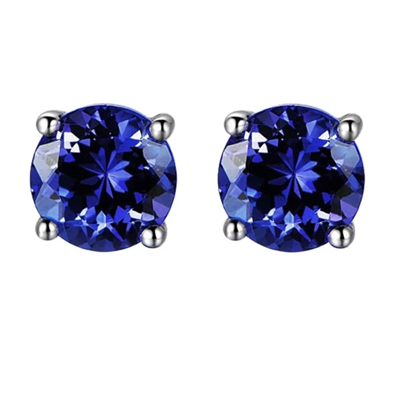 

BLACK ANGEL New Flower Bracelet Necklace Stud Earrings Adjustable Rings Oval Sapphire 925 Silver Wedding Jewelry Set For Women