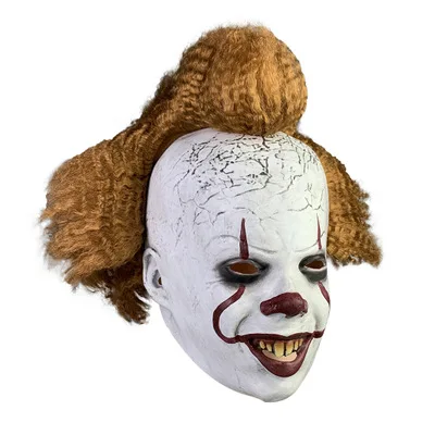 Оптовая продажа маска клоуна it на Хэллоуин из фильма косплей головной убор