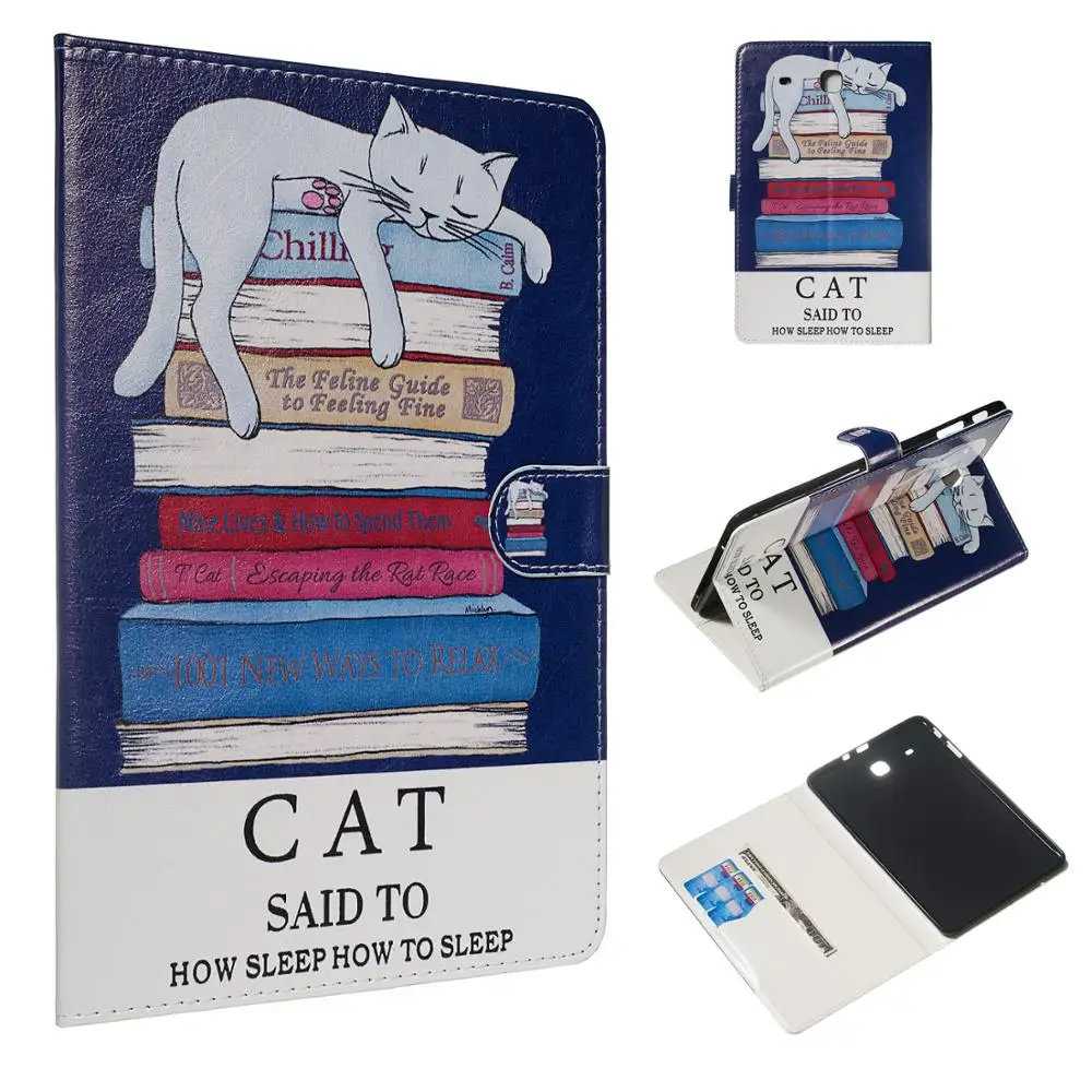 Для Samsung Galaxy Tab E 9 6 чехол 2015 SM-T560 SM-T561 для планшета чехол-подставка чехол-бумажник в