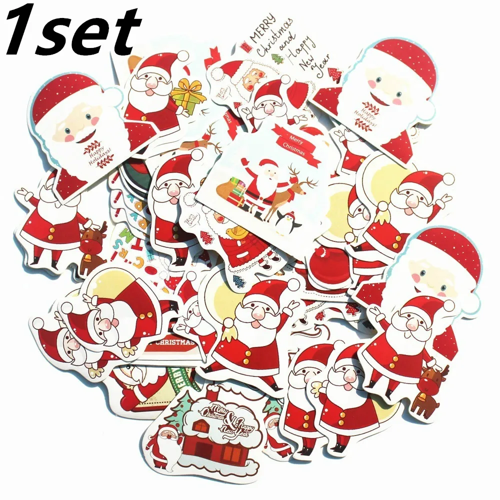 1set 1/2 комплекта с Санта-Клаусом наклейки упаковка блокнот Kawaii планировщик для скрапбукинга липкий канцелярские Эсколар школьные принадлежности - Цвет: 1set