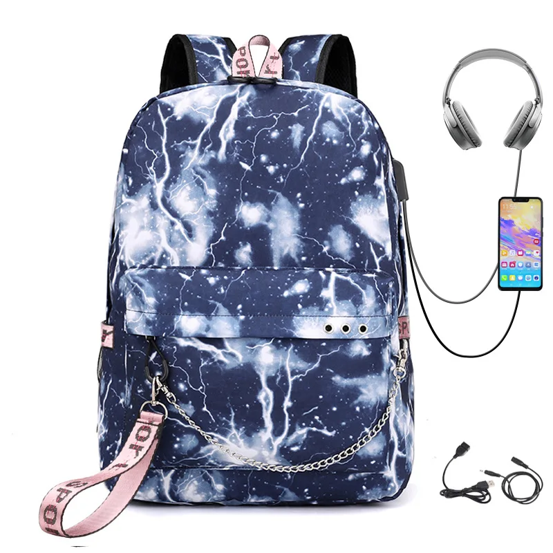 New Fun College Teenager Laptop Backpack Fashion Leisure Waterproof Bagpack Unisex Casual Computer School Bag 15.6 inch