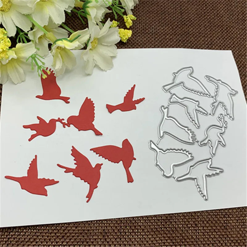 

Birds A flock of Sky Birds Decoration Metal Cutting Dies Craft Stamps die Cut Embossing Card Make Stencil Frame