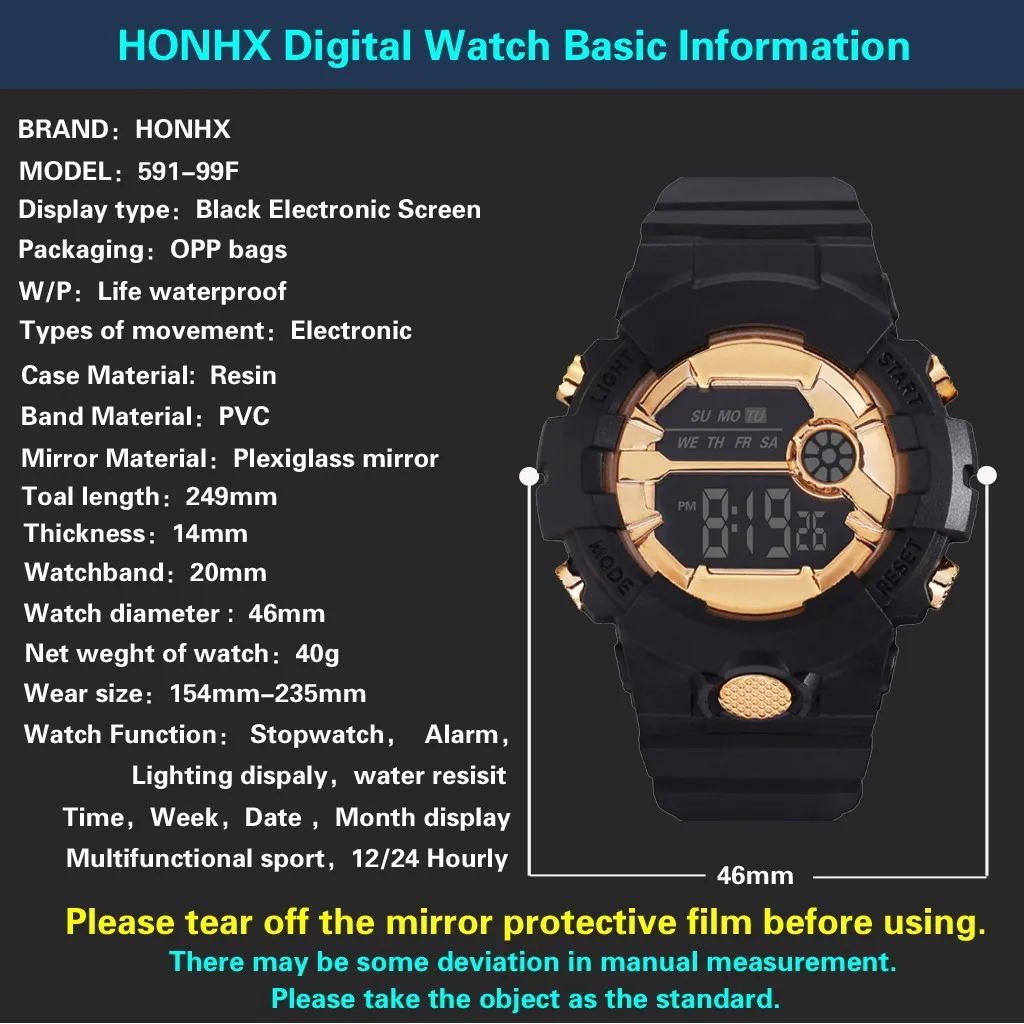 

Sport Watch Men Fashion Waterproof LED Digital Watches Boy Date Rubber Strap Band Wristwatch relojes hombre 2021 modernos
