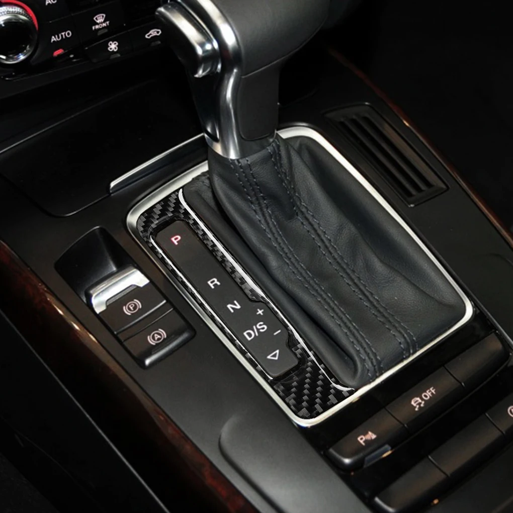 

Gear Shift Display Panel Frame Trim Interior Carbon Fiber Decor Replacement for A4 B8 A5 Q5