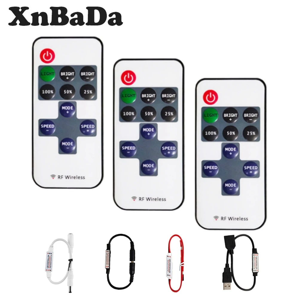Мини 11 кнопками RF Беспроводной пульт дистанционного управления для светодиодных