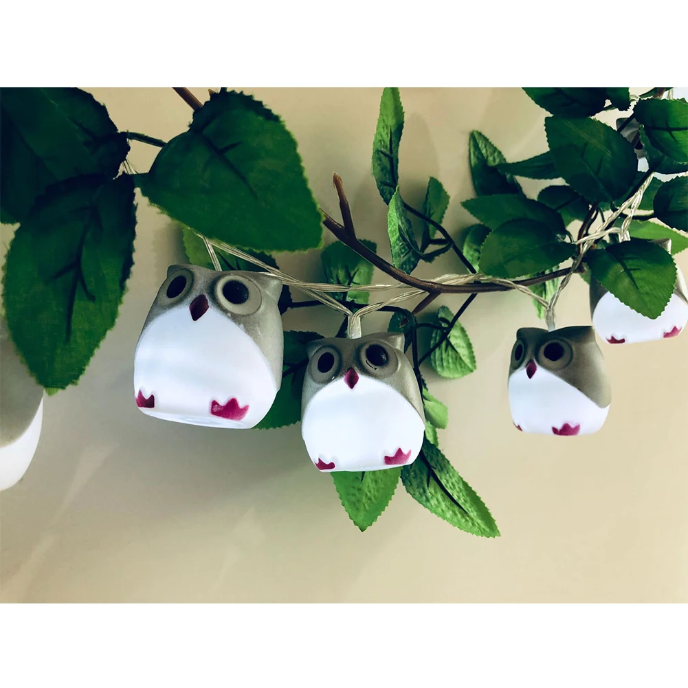 DIY Сова Форма вечерние украшения Хэллоуин на батарейках Гирлянда Свет Ночной