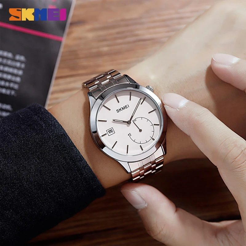 2020 SKMEI Повседневное Для мужчин кварцевые часы мужские Водонепроницаемый