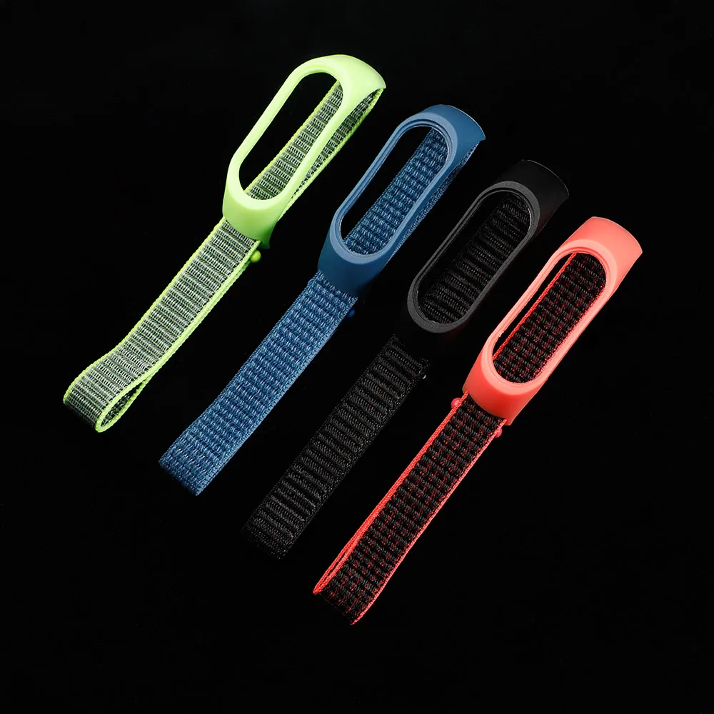 Pulseira mi band 4 ремешок для xiaomi mi band 4 3 спортивный нейлоновый ремешок для часов дышащий браслет ремешок для часов Смарт часы аксессуары 4