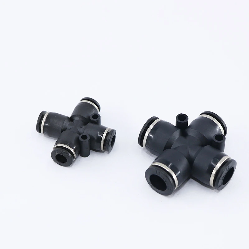 

Black PZA series Pneumatic Fitting 4-Way Cross Connector for 4/6/8/10/12MM