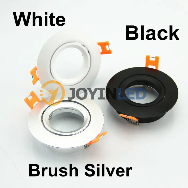 

10pcs/lot Free Shipping Spot Light Recessed Kit Downlight Frame Round Fitting Base Built-In GU10 MR16