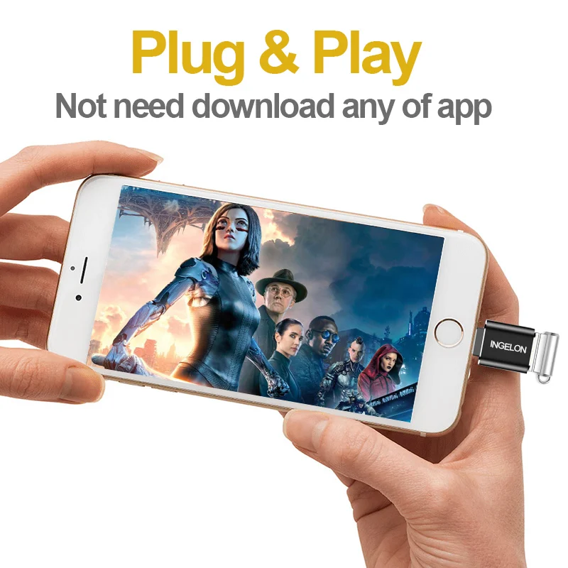 Новый металлический OTG USB-накопитель для iphone X 8 7 Plus 6 6s не требуется Приложение ios 13