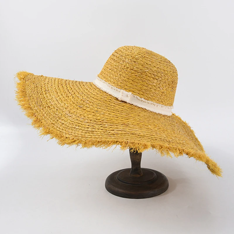 Новинка популярные женские пляжные шляпы с широкими полями Женская разноцветная