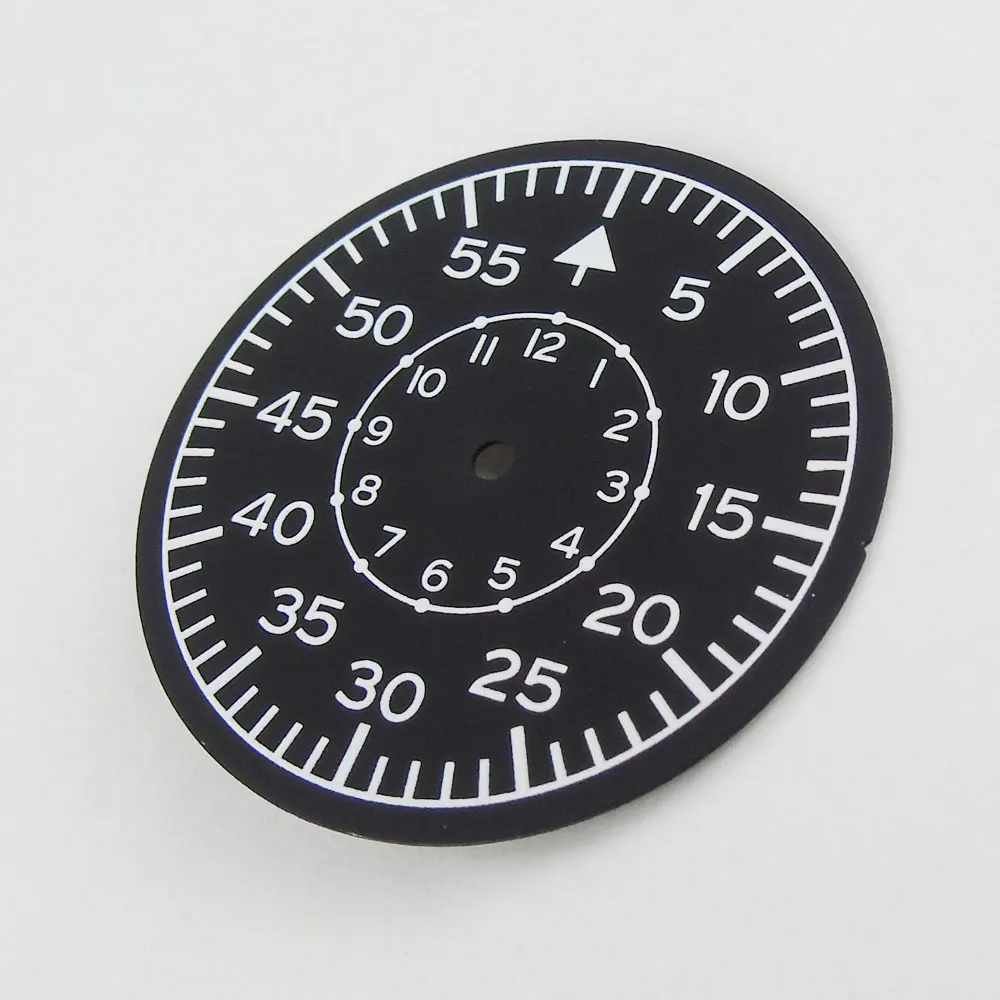 Зеленый светящийся циферблат 35 5 мм черного цвета для часов Miyota 8215 821A 8205 Mingzhu 2813 Sea