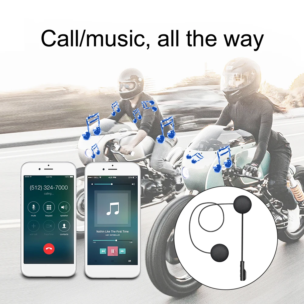 Гарнитура для мотоциклетного шлема беспроводные Bluetooth-наушники 5 0 гарнитура с