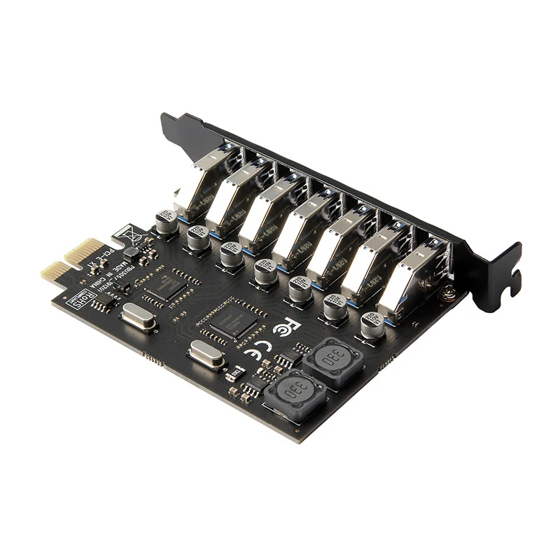 

USB 3.0 PCI Express Adapter USB PCIe PCI-e X1 Hub controller Converter PCI E To 7 Ports USB 3 Expansion Adapter Card For Desktop