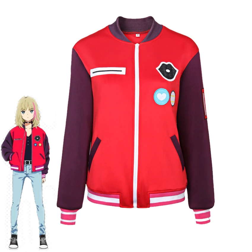 

Anime WONDER EGG PRIORITY Kawai Rika Jacket Kawai Cosplay Costume Red Jacket High Quality Coat Daily Outfits Halloween Uniform