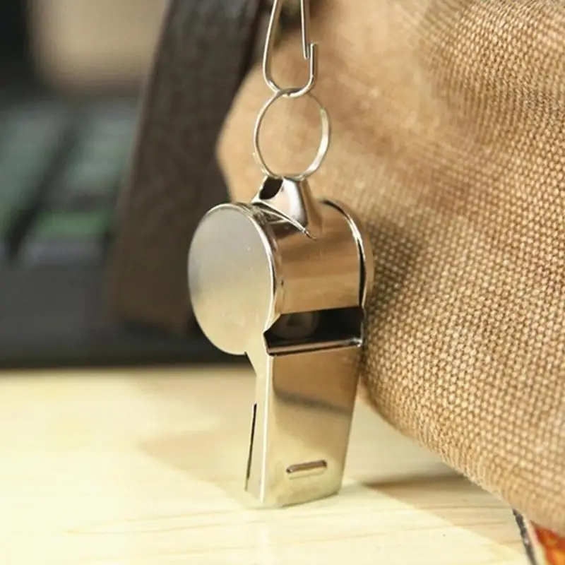 

Steel Whistle First Aid Whistle Soccer Football Basketball Whistle Referee Hockey Sports Survival Tools Outdoor L0G0