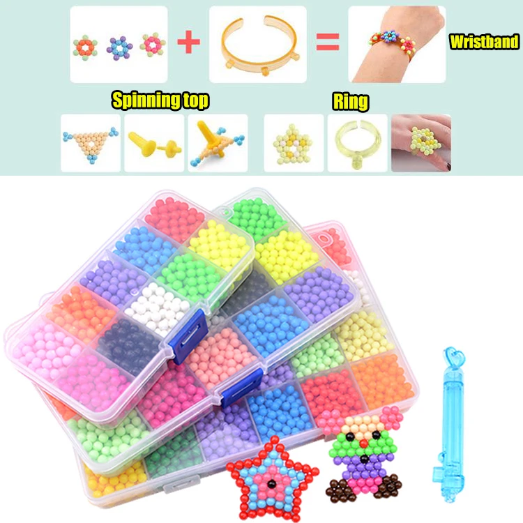 14400 шт 4 5 мм заполнение Хама бусины головоломки Aquabeads Сделай Сам водяной спрей