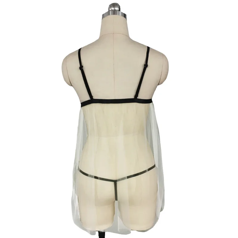 

Sexy Lingerie for Women Lingerie Porno Plus Size Lingerie Hot girl Sexy Babydoll Mesh See-through Embroidery Exotic Clothing